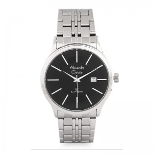 Alexandre Christie AC 8348 Silver Black Man MDBSSBA